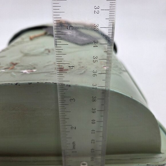 Vintage-Inspired Distressed Metal Wall-Mounted Post Mail Box - Picture 8 of 8